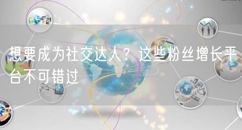 想要成为社交达人？这些粉丝增长平台不可错过