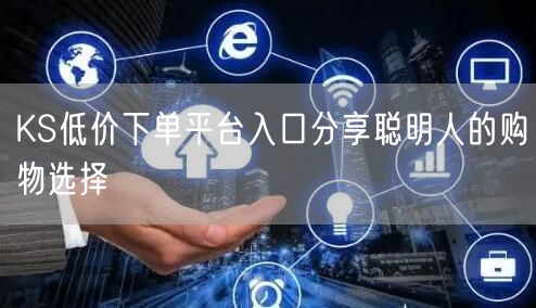 KS低价下单平台入口分享聪明人的购物选择