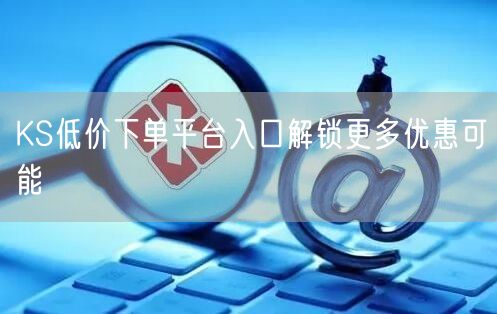 KS低价下单平台入口解锁更多优惠可能