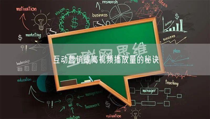 互动营销提高视频播放量的秘诀