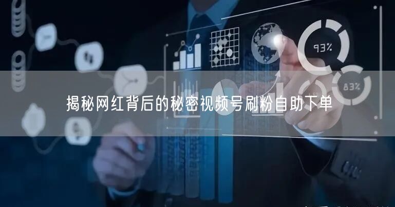揭秘网红背后的秘密视频号刷粉自助下单
